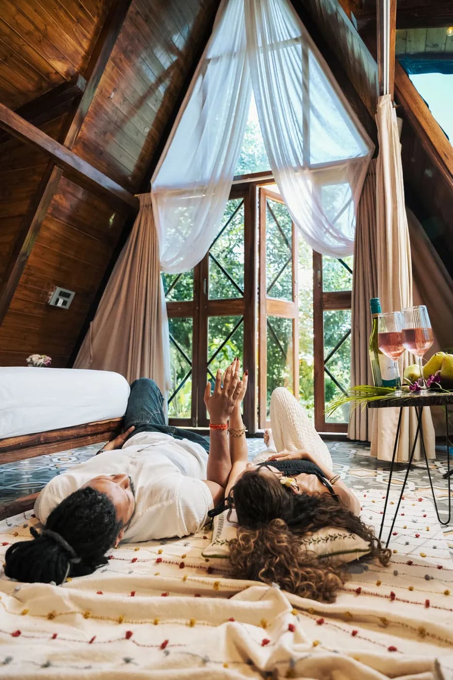 The glass gable end, seen from the bed